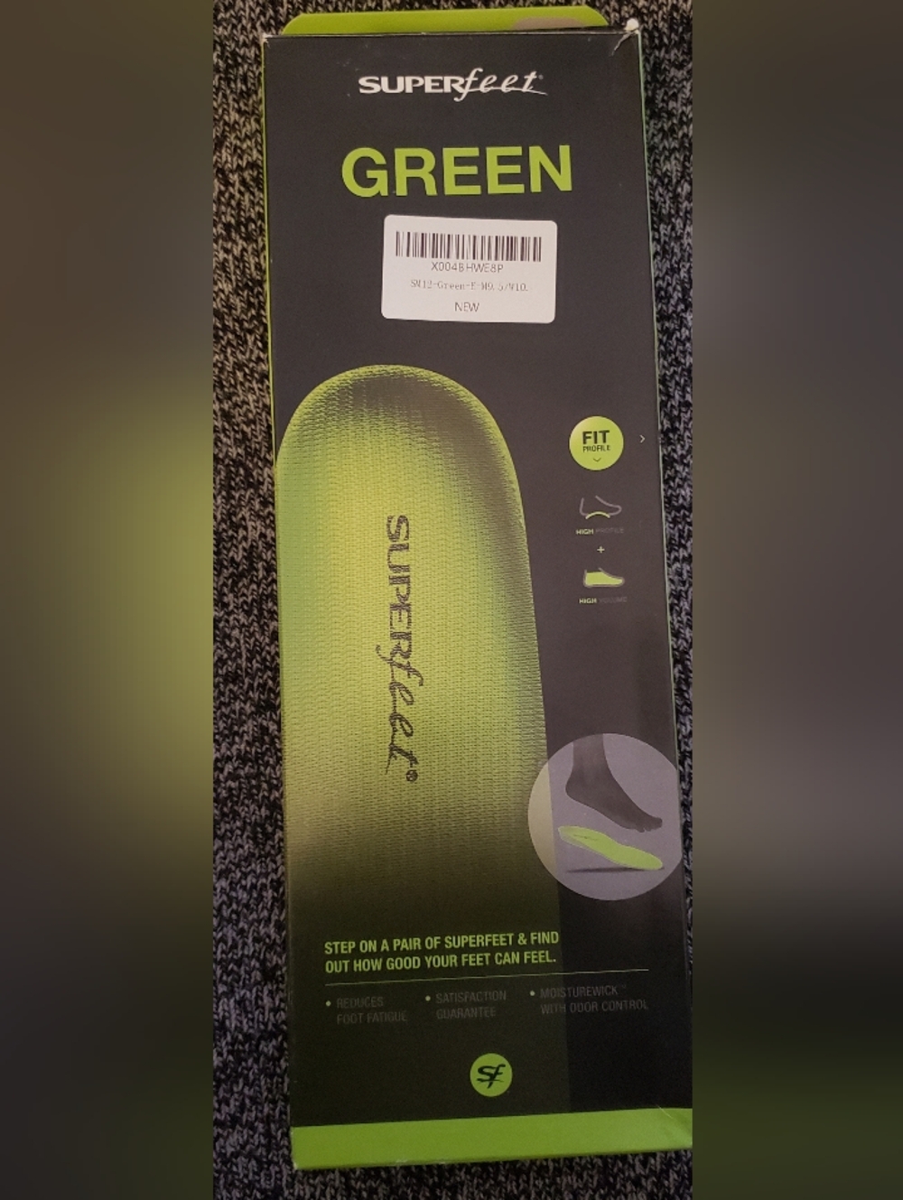 Bright Neon Lime Shoe Accessory Packaging - Size E